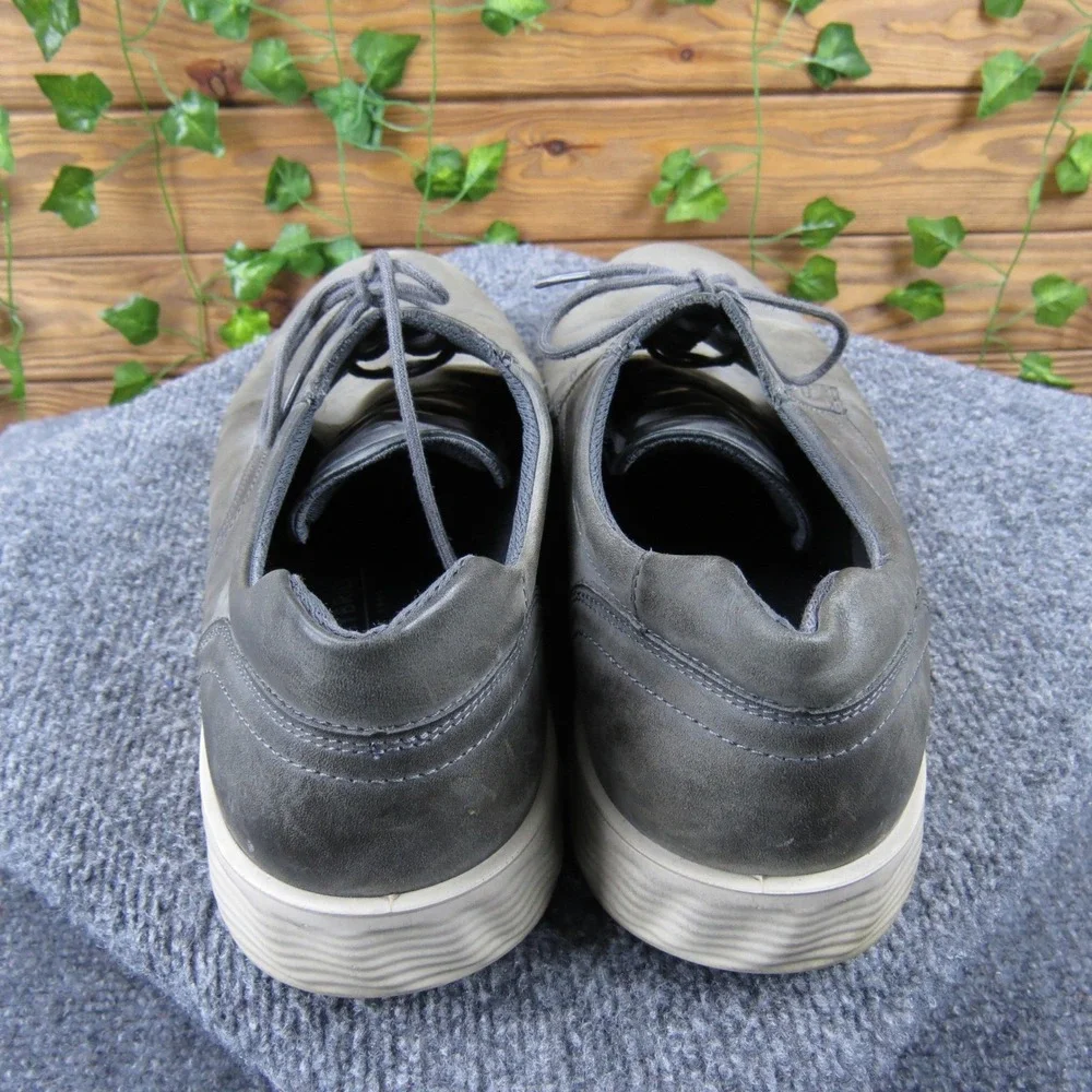 ECCO S. Lite Hybrid Men 12‎ Gray Nubuck Plain Toe Lace-Up Comfort Shoes
